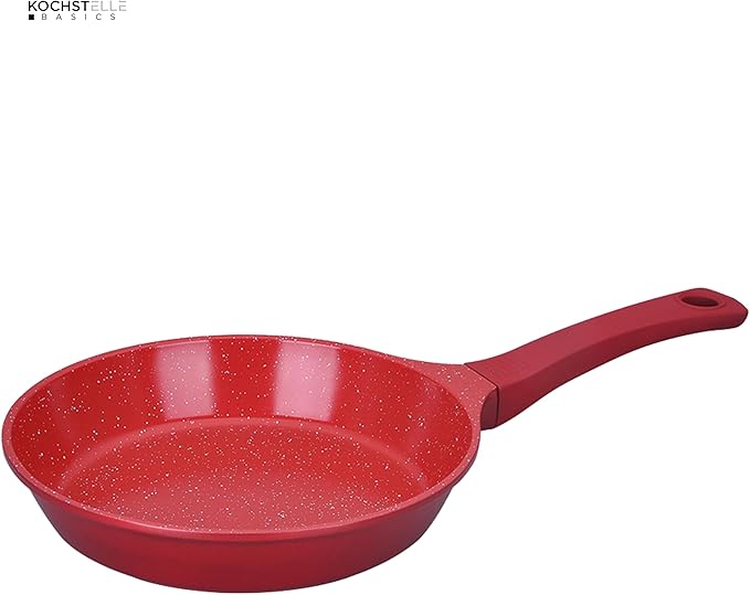 Non Stick Cookware Set Marble 13Pieces Black Kochstelle Basics… (Red)