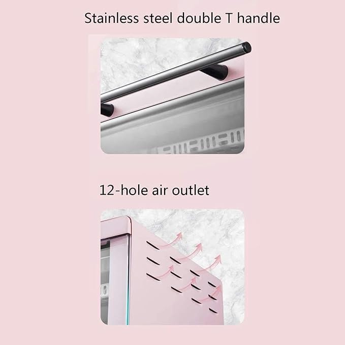 Mini Electric Oven Of 1000 W For Home 11 L Temperature Control 100-230 ℃ And 60-Minute Timer Bread Smart Bank Tempered Glass Door