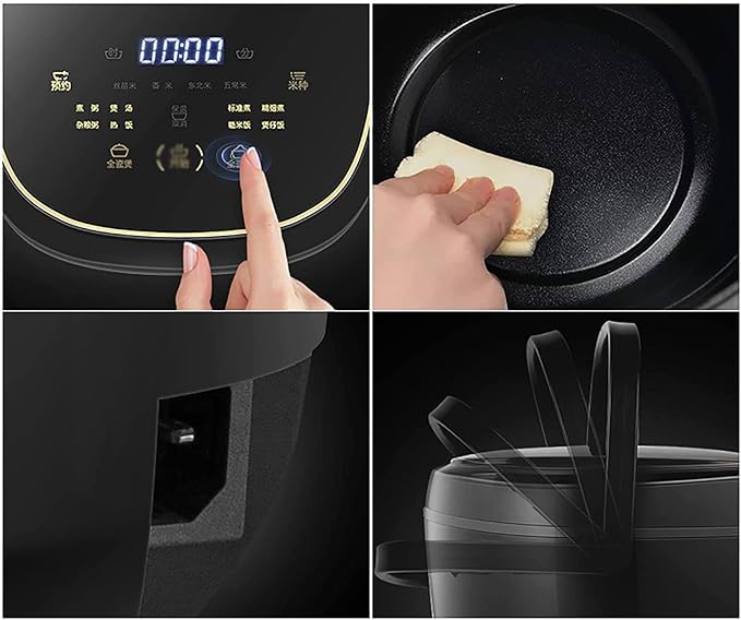 Rice Cooker 3L Small Capacity ice Flame All-Ceramic Non-Stick Liner 24h Reservation for Family Dormitory for 2 People Rice Cooker