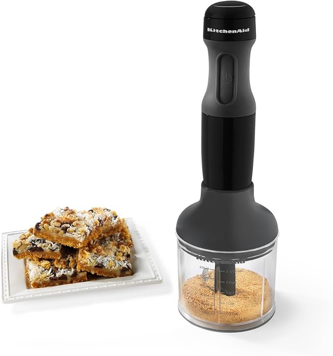 KitchenAid KHB2351OB 3-Speed Hand Blender - Onyx Black (Renewed)