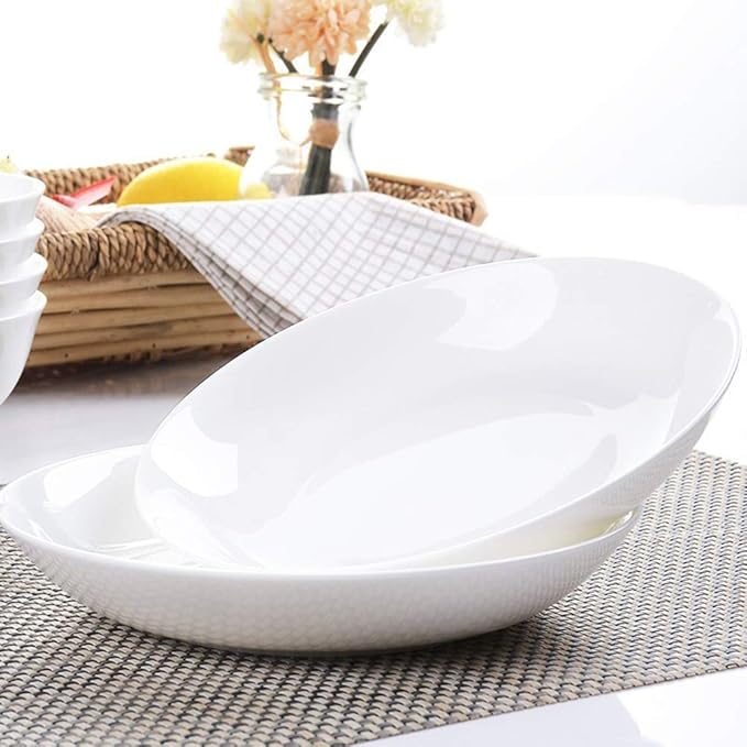 Fine Dinnerware Set10 Piece Dinnerware Set White Ceramics Dinner Set 4.5 Inch Dinners Plates 8 Inch Cereal Bowls Set Service for 6