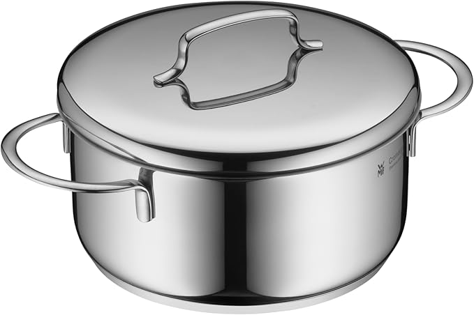 WMF 0718556040 Mini pan set 5-piece stainless steel lids saucepan Cromargan 18/10 Stainless steel Space saving Stackable Design universal bottom induction Dishwasher safe