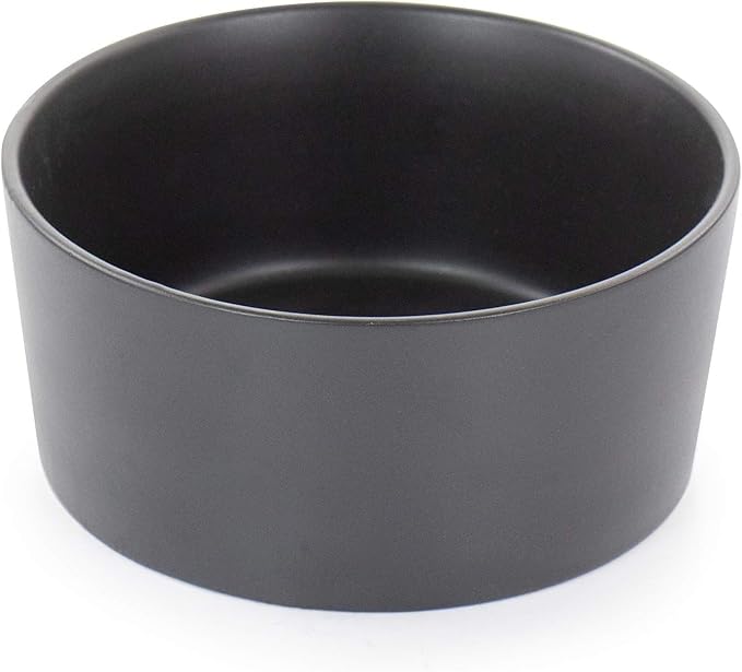 Luxmatte 20-Piece Stoneware Dinnerware Set – Modern Matte Finish Dish Set for 4 Microwave &amp Dishwasher Safe – Includes Dinner Plates Salad Plates Bowls and Mugs in Four Colors (Black)