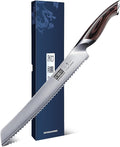 HOSHANHO Bread Knife 10 inch Japanese High Carbon Stainless Steel Serrated Bread Knives Professional Bread Cutting Knife for Homemade Bread
