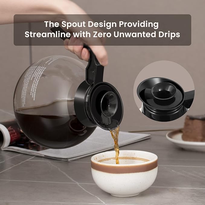 SYBO 12-Cup Commercial Drip Coffee Maker Pour Over Coffee Maker Brewer with 2 Glass Carafes and Warmers Stainless Steel Cafetera SF-CB-2GA
