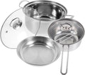 Cookware Set Stainless Steel Pot Set Soup Pot Milk Frying Pan Stock Lids Included