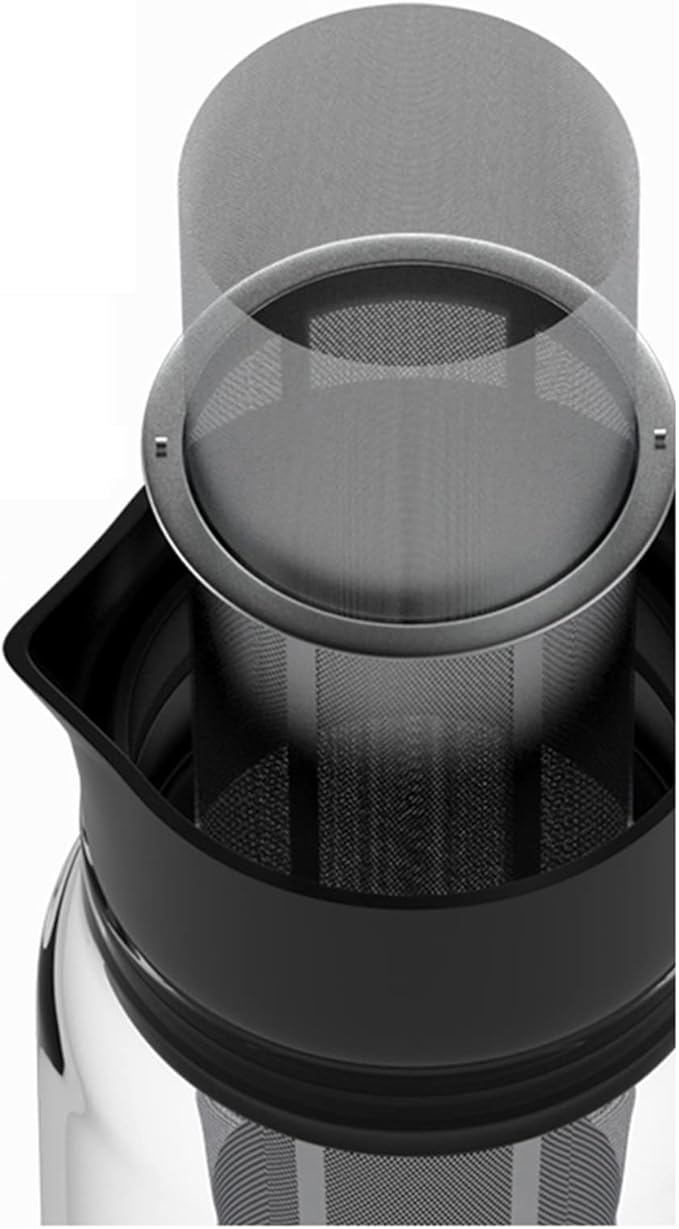 Coffee Pot Iced Coffee Maker Kettle with Stainless Steel Filter Tea Pitcher Ice Hot and Cool Espresso Ice Drip Coffee Office Cold Kettle 1200ml