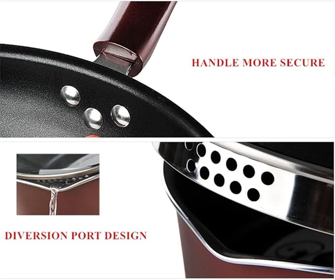 Pots and Pans Set 3 Piece Cookware Set Wok Frying Pan Soup Pot With Glass Lid Aluminum Alloy Non-Stick Cooking Pot Set Kitchen Kitchen Cooking Set