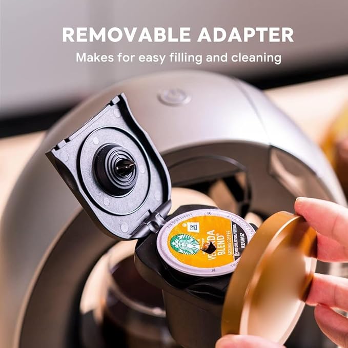 BENFUCHEN Pod and Grounds Single-Serve Coffee Maker 2 in 1 One Cup Coffee Machine Compatible with K-Cup Pod &amp Coffee Grounds/Tea Compact Design 4-8oz Grey
