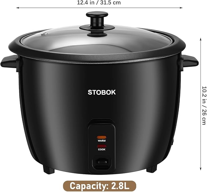 TOYANDONA Electric Rice Cooker Household Rice Pot Personal Stew Pot Efficient Cooking For Porridge Kitchen Appliance With Us Plug 2.8l