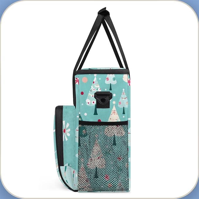 Abstract Tree Coffee Maker Carrying Bag Christmas Tree Travel Storage Bag Compatible with K-Mini or K-Mini Plus Single Serve Coffee Brewer Carrying Case with Multiple Pockets &amp Shoulder Strap