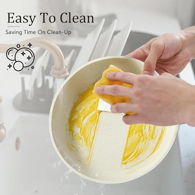 9 Pcs Cookware Sets 9 Pcs Nonstick Kitchen Cooking Set with Detachable Handle Pots Stackable Pans Set Oven Safe Induction Ready Frying Pans Saucepans