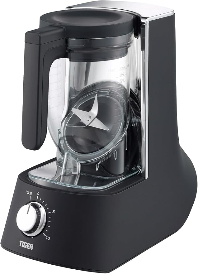 Tiger Smoothie Blender - Japanese Smoothie Maker for Smoothies Crushed Ice Milkshakes Soups Purees Sauces Matcha with Degree Diagonal-Blade Food Processor