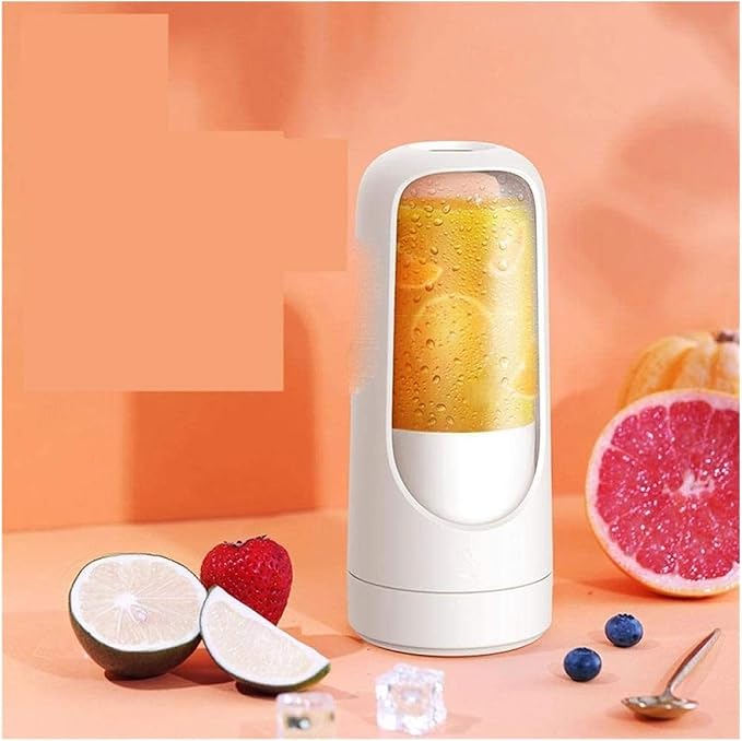 USB Electric Safety Juicer Cup Fruit Juice Mixer Mini Portable Rechargeable/Juicing Mixing Crush Ice and Blender Mixer 300ml Water Bottle