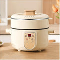 GRFIT Electric Rice Cooker Non-Stick Electric Saute Pot Smart Rice Cooker Soup Pot Cook Noodle Pot 2/3 People Electric Hot Pot (Color : with Steamer White Size : 3L)