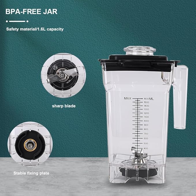 Professional Commercial Quiet Blender with Shield Quiet Sound Enclosure for Shakes and Smoothies