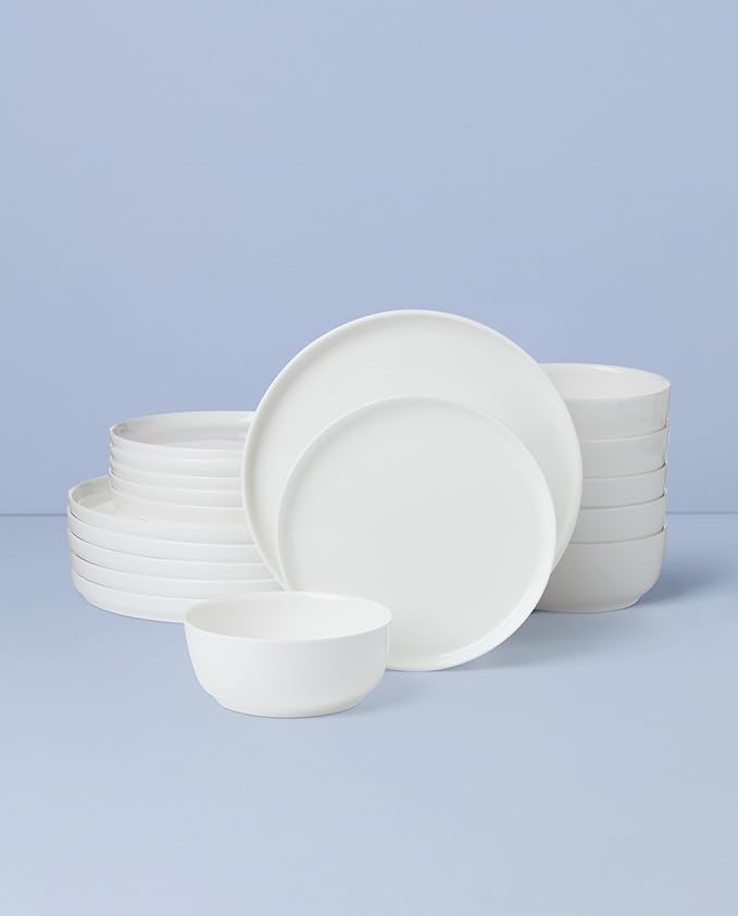 Lenox 899190 Modern White Coupe 18-Piece Dinnerware Set Service For 6