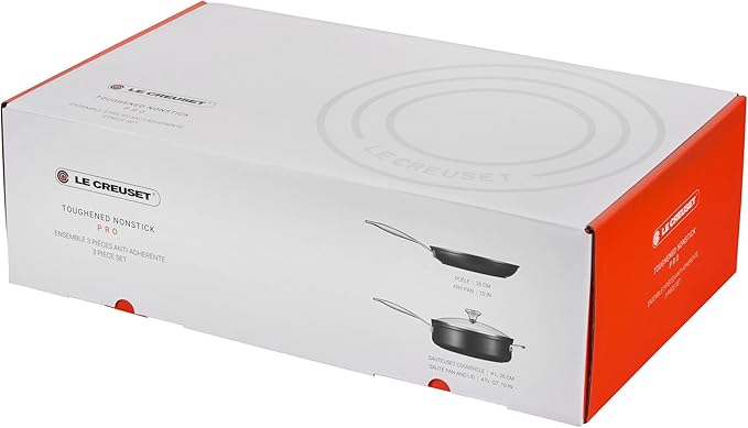 Le Creuset Toughened Nonstick PRO Cookware Set 3 pc. (10 Fry Pan 4.25 qt. Saute Pan with Lid)