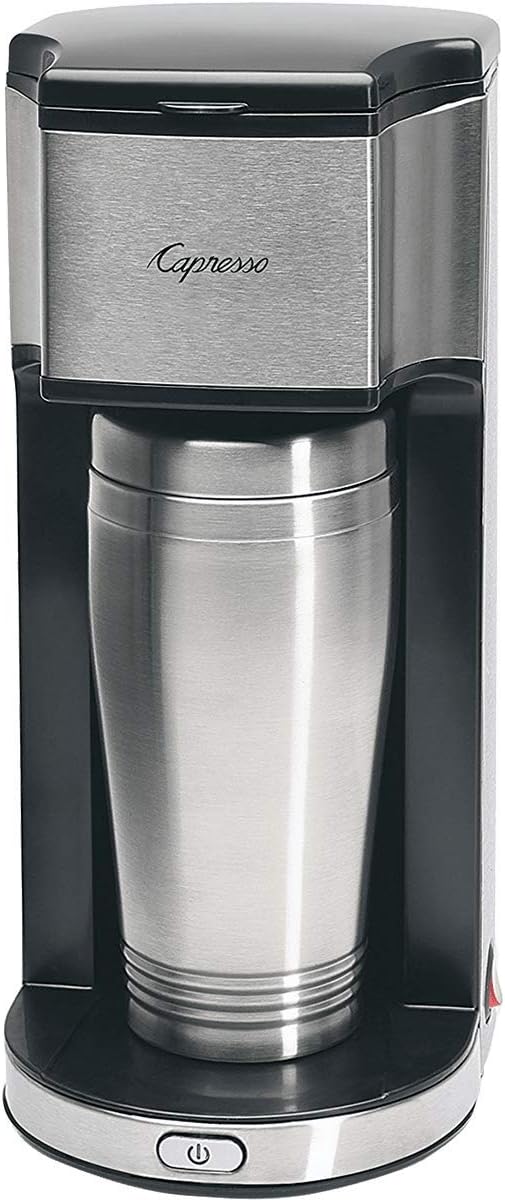 Capresso On-The-Go Personal Coffee Maker Silver/Black