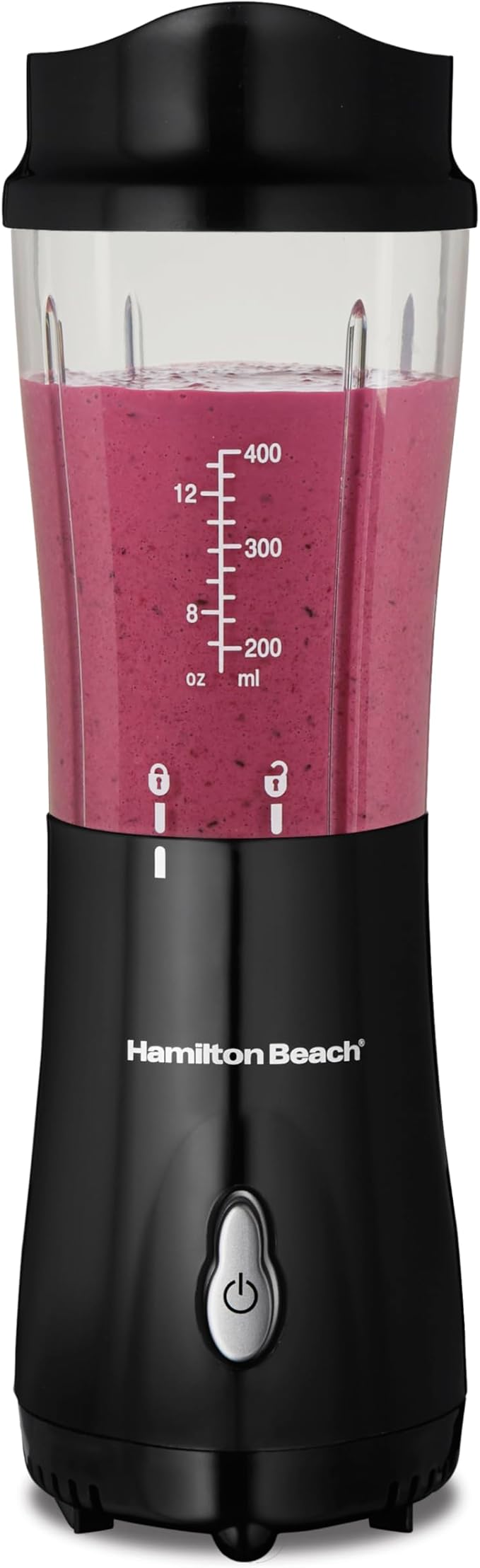 Hamilton Beach Portable Blender for Shakes and Smoothies with 14 Oz BPA Free Travel Cup and Lid &amp Portable Blender for Shakes and Smoothies with 14 Oz BPA Free Travel Cup and Lid