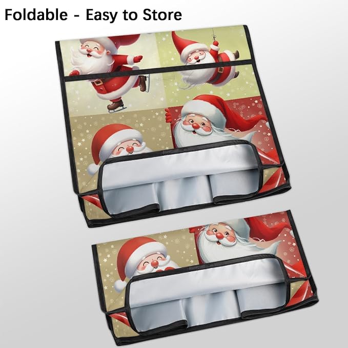 cfpolar Kitchen Aid Mixer Cover Compatible with 6-8 Quarts Xmas Santa Claus Christmas Stand Mixer Cover Kitchen Aid Mixers Accessories Appliance Organizer Bag Dust Covers with Zipper Pocket