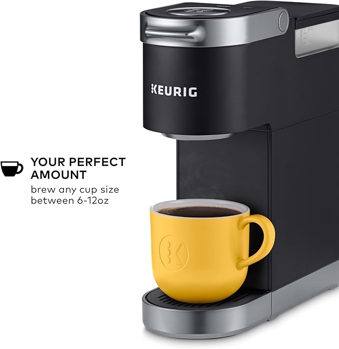 Keurig K-Mini Plus Single Serve K-Cup Pod Coffee Maker with 6 to 12oz Brew Size Stores up to 9 K-Cup Pods Travel Mug Friendly Matte Black
