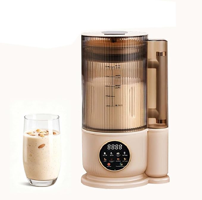 Nut Milk Maker &amp Multi-Function Blender Automatic Homemade Almond Soy Oat Milk Maker with Self-Cleaning Heated Boil Function Soundproof Design 12 Blades001