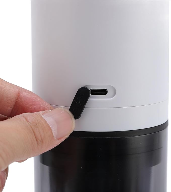 Asixxsix Portable Coffee Maker 17Bar Pressure 2600mAh USB Rechargeable Travel Coffee Maker Camping with Powder and Capsules Compartment for Home Office RV Camping (White)