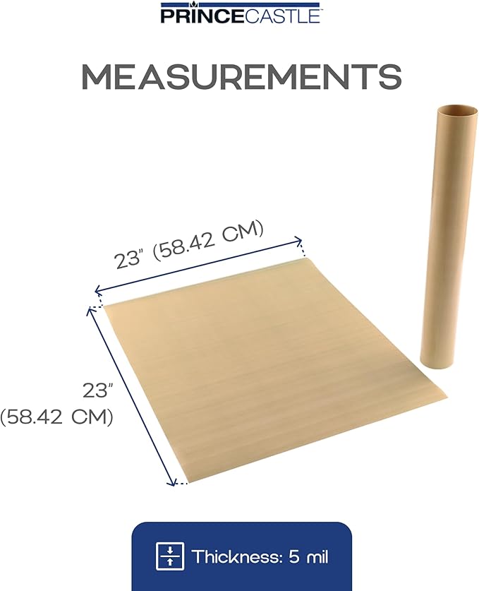 Prince Castle Release Sheets for 297 Series Contact Toasters 5 mil Thick (2-pack) - Non-Stick Baking Sheets and Commercial Toaster Liner for Bread Buns and More