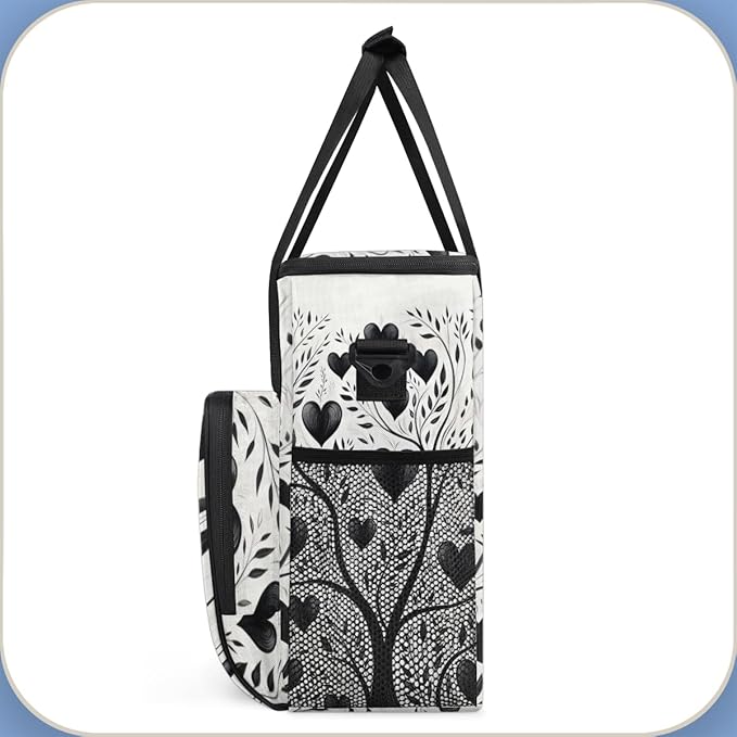 heart Tree Coffee Maker Carrying Bag Portable Travel Storage Tote Bag Compatible with K-Mini or K-Mini Plus Single Serve Coffee Brewer Carrying Case with Multiple Pockets &amp Shoulder Strap
