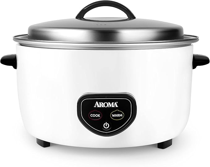 Aroma Housewares Commercial 60-Cup (Cooked) / 14Qt. Rice &amp Grain Cooker (ARC-1430E) White
