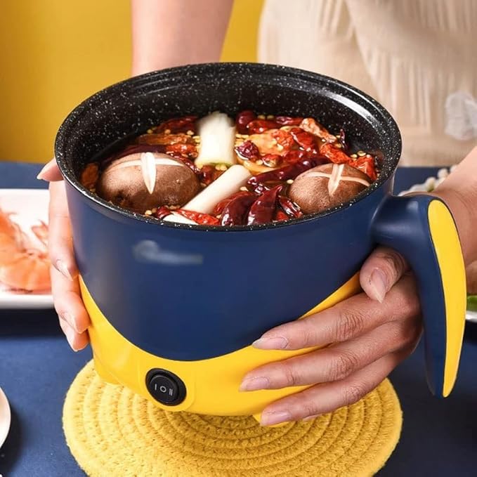 Household Electric Cooking Machine 1-2 People Hot Pot Single/Double Layer Non-Stick Pan Multifunction Electric Rice Cooker (Color : B Size : One Size) (A One Size)