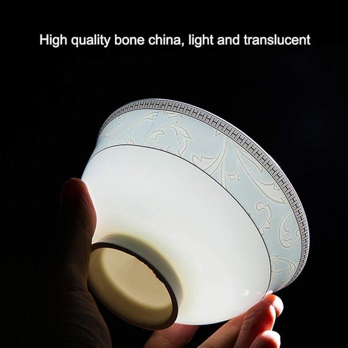 Ceramics Dinner Sets European Style 58 Pieces Dinnerware Set Bowl/Spoon/Plate - Family Party and Kitchen Restaurant