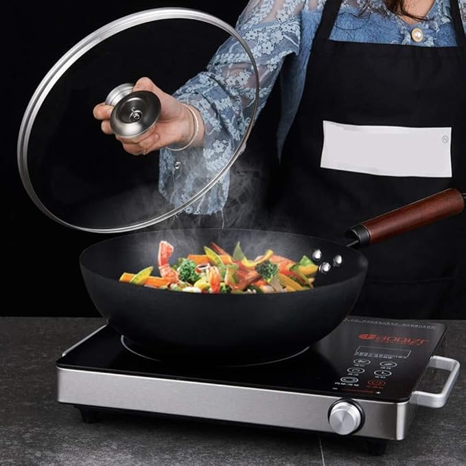 3-Piece Stainless Steel Cookware Set Frying Pan Saucepan &amp Milk Pot with Lids Stay-Cool Handles Induction-Compatible Scratch-Resistant Multi-Heat Source
