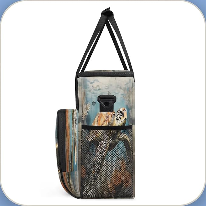 Turtle Tropical Ocean Coffee Maker Carrying Bag for Keurig K-Mini or K-Mini Plus Storage Portable Coffee Maker Travel Bag