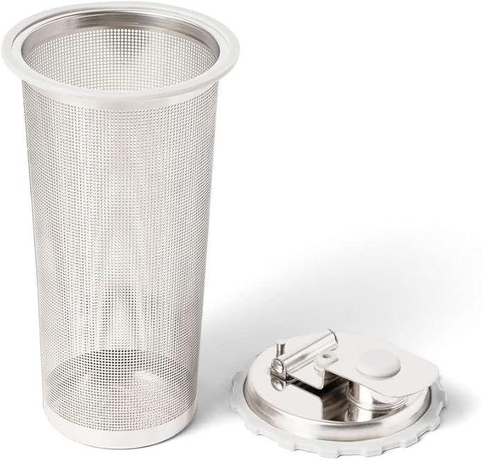 Jarware Cold Brew Coffee Maker and Tea Infuser Lid For Wide Mouth Mason JarsBlack