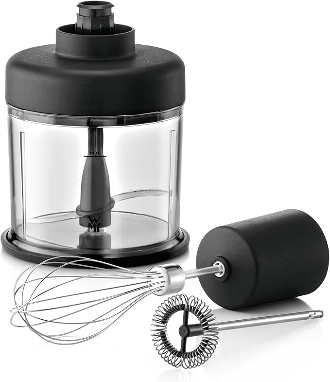 WMF Lineo 4-in-1 Mixer Hand Blender Chopper Milk Frother Whisk Cromargan Stainless Steel 0416350011