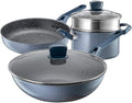 Cookware 3Pcs Cookware Set Non-Stick Cookware Frying Pan Cooking Pot &amp Pan Saucepan with Glass Lid