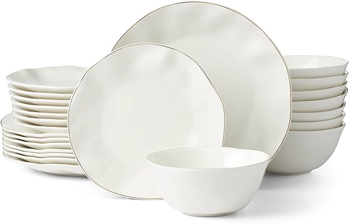 Lenox 895681 Blue Bay White 24-Piece Dinnerware Set