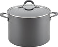 Circulon 83909 Radiance Hard Anodized Nonstick Stock Pot/Stockpot with Lid - 10 Quart Gray