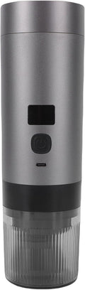 Ymiko Portable Coffee Maker 3 in 1 Design Fast Heating Digital Display Compact Coffee Maker for Travel Camping Office Stainless Steel ABS PC 24.3cm x 7.3cm
