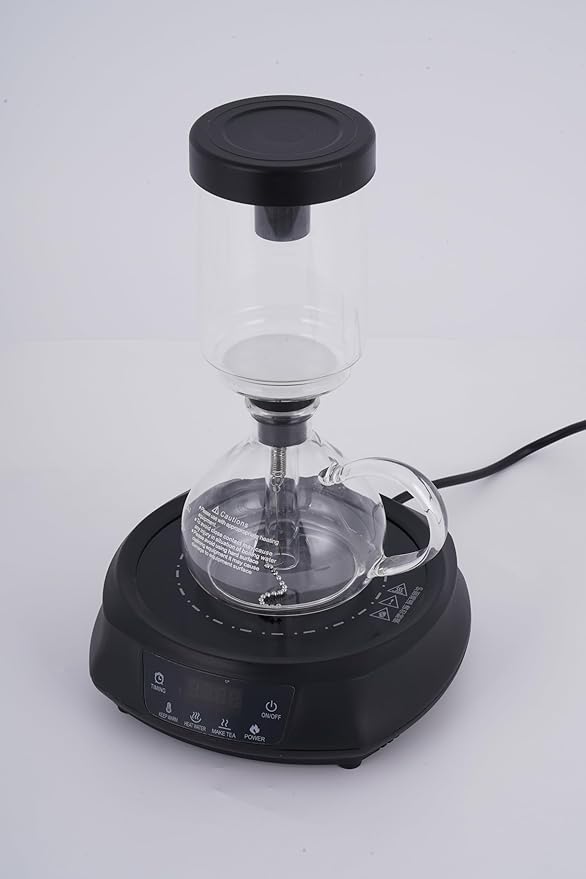 YUCHENGTECH Electric Siphon Syphon Coffee Maker 350ml Electric Siphon Coffee Brewer with Temperature Adjustment for Home Office Use 110V