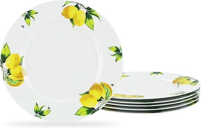 212 Main 6pc Melamine Dinner Set Fresh Lemons