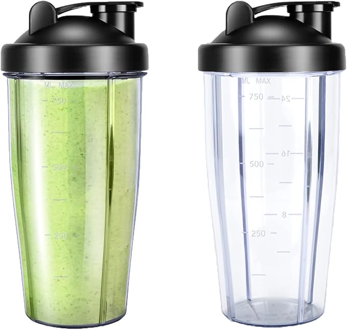 iCucina Blenders for Smoothies and Shakes 4 * 28 oz To-Go Portable Cups with Lids Easy to Clean
