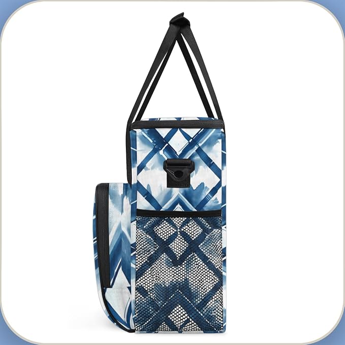 Colorful Spray Coffee Maker Carrying Bag Blurred Mandala Travel Storage Bag Compatible with K-Mini or K-Mini Plus Single Serve Coffee Brewer Carrying Case with Multiple Pockets &amp Shoulder Strap