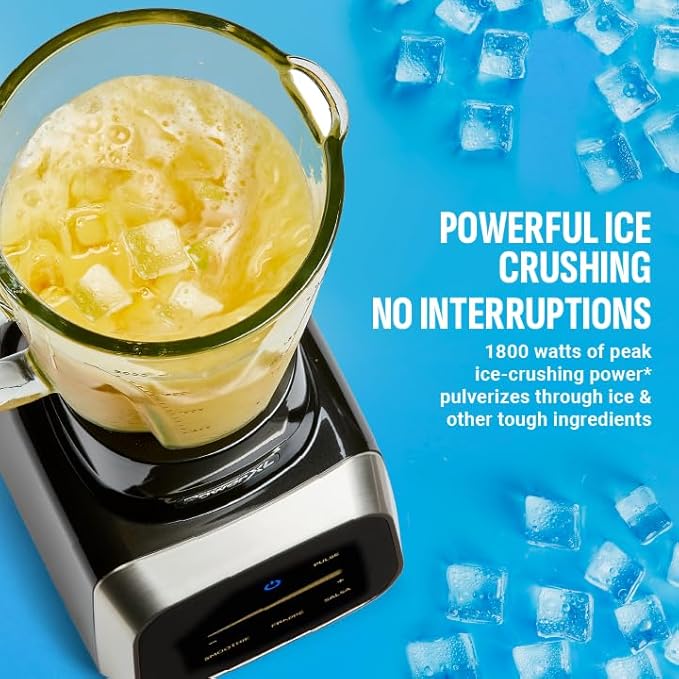 PowerXL Smart Pro Blender BL6018 Smart Sensing Technology for Smooth Blends Frappés Salsas 1800 Watts &amp 68 oz. Glass Pitcher