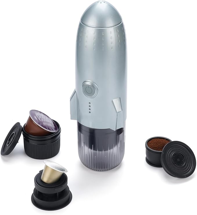 Portable Coffee Maker Fast Charging 3-in-1 Coffee Machine 19 Bar Pressure for Travel Office
