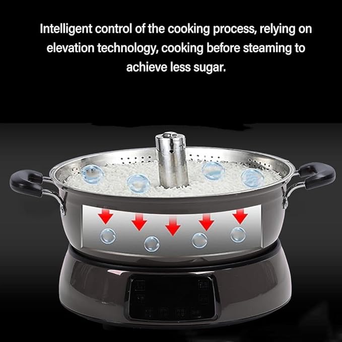 Large-Capacity Electric Rice Cooker &amp Hot Pot: Fast Cooking with Lifting Design – Ideal for Rice Steamed Eggs &amp Hot Pot Dishes
