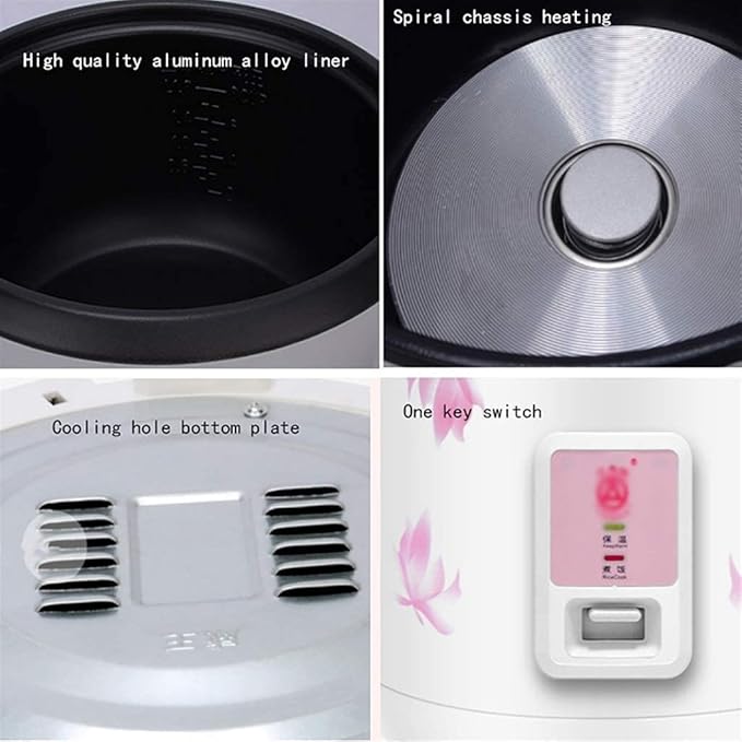 Rice Cooker Household Multifunctional Rice Cooker Smart Insulation with Steamer for 1-8 People (5L900W) ()