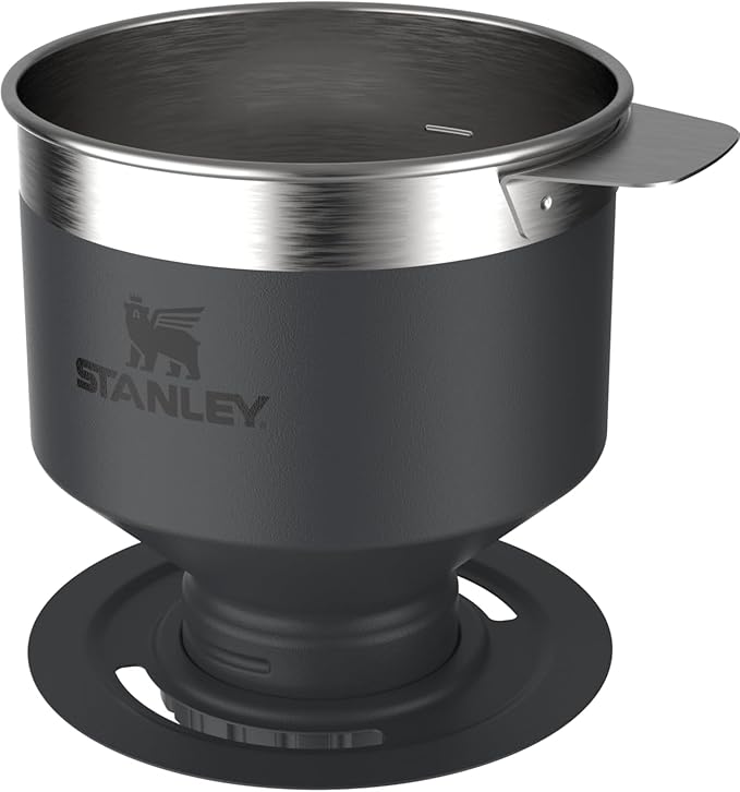 STANLEY Perfect Brew Pour Over | Reusable Stainless Steel Filter | Insulated Stainless Steel Drip Coffee Maker | BPA-Free | Black 2.0